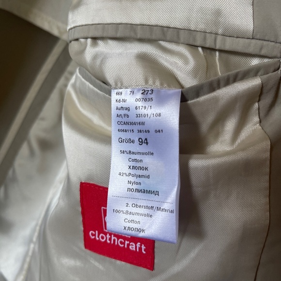 2 Piece Nylon/cotton Suit sz Größe 94 - Picture 4 of 14